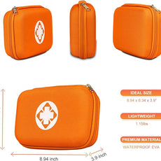 First Aid Kit Emergency Kit Camping Essentials Car-Home Orange First-Aid Bag - 277 Piece Emergency Supplies Hiking First Aid Kit for Backpack Survival Kits for Disaster Preparedness YIDERBO