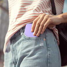 Kintion Pocket Mirror, 1X/3X Magnification LED Compact Travel Makeup Mirror with Light for Purse, 2-Sided, Portable, Folding, Handheld, Small Lighted Mirror for Gift, Purple