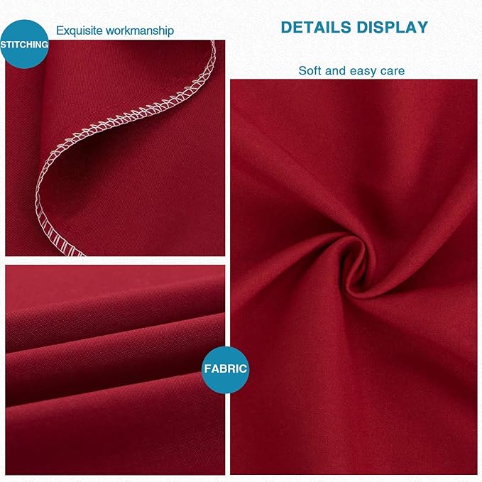 FLXXIE Microfiber Pillow Cases Queen Size Set of 2, Soft Pillowcases with Envelope Closure, Wrinkle Resistant Pillow Covers, 20x30, Wine Red
