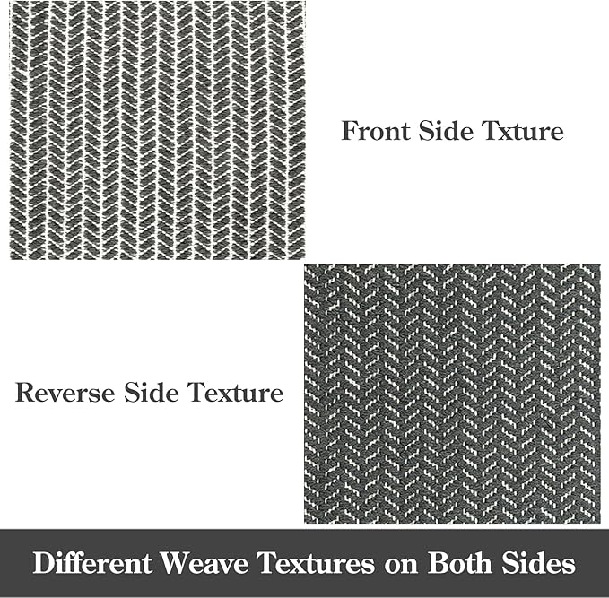 Lahome Boho Bathroom Rugs, Small 2x3 Entry Rug Washable Front Door Bath Mat Woven Cotton Area Rug with Tassels, Farmhouse Non Shedding Lightweight Grey Throw Rug Low Pile Carpet for Kitchen