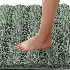 H.VERSAILTEX Bath Rugs for Bathroom Non Slip Bath Mats Extra Thick Chenille Striped Rug 20