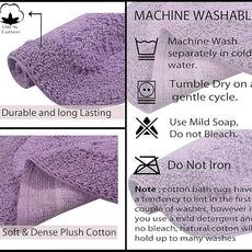 Home Weavers Double Ruffle Collection 100% Cotton Bathroom Rugs Set, Washable Rug, Extra Soft and Absorbent Bath Rug, Kitchen Mat, Bath Mat Set, Bath Floor Mat Non Slip, 20