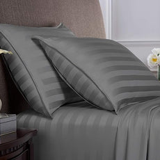 Pure Bamboo California King Sheets, Genuine 100% Organic Viscose Derived from Bamboo Bed Sheet Set, Soft & Cooling, Double Stitching, 2 Year Quality Promise (California King, Jacquard Stone)