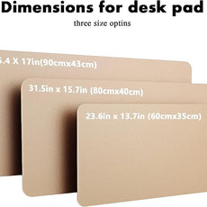 YSAGi Double-Sided Desk Pad, Leather Desk Mat, Eco Cork Desk Pad Protector, Large Mouse Pad for Desk, Waterproof Desk Blotter Pad, Writing Pad for Office/Home(23.6