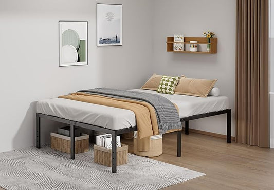 Metal Bed Frame Full Size - 18 Inch Heavy-Duty Full Platform Bed Frame No Box Spring Needed, Easy Assembly, Noise-Free, Sturdy Mattress Foundation, Underbed Storage Space