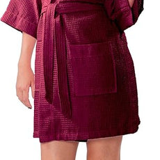 Turquaz Lightweight Short Robes For Women Waffle Kimono Bathrobe - Soft, Fast-Drying, Long-Lasting Cotton Blend