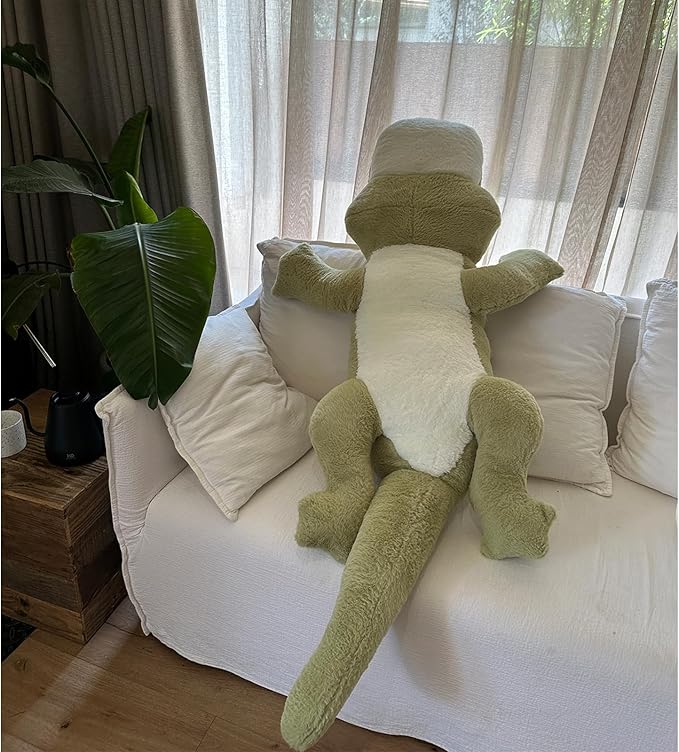 Hofun4U Alligator Plush Pillow, 67 inch Alligator Stuffed Animal, Home Decoration Christmas Valentine’s Birthday Gift for Boys Girls Adults Kids (Green)