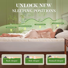 100% Waterproof Queen Size Mattress Topper, Thick Pillow Top Mattress Pad，Up to 21 Inch Deep Pocket,Soft Breathable Mattress Pad for Back Pain, Protector Cover(Beige)