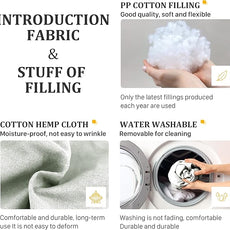 11 lbs Thickened Queen Headboard Pillow Wedge Pillow Headboard Reading Pillow Bed for Comfortable Backrest Reading Triangular Pillow with Side Pocket for Sitting in Bed Cotton Linen White