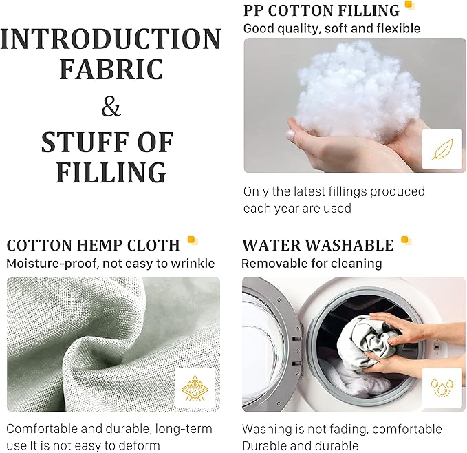 11 lbs Thickened Queen Headboard Pillow Wedge Pillow Headboard Reading Pillow Bed for Comfortable Backrest Reading Triangular Pillow with Side Pocket for Sitting in Bed Cotton Linen White