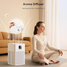 Air purifier for Home Bedroom Up to 1937ft², HEPA 13 Air Filter with Washable Coarse Filter for Pets Pollen Odor, Eco/Auto/Sleep Mode Air Purifier with Essential Oil Diffuser