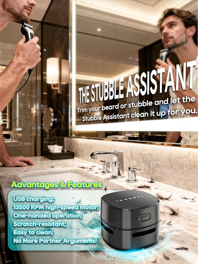 IGOKOTI White Elephant Gifts: Desk Vacuum Cleaner Mini,Counter Vacuum,Tabletop Vacuum Cleaner USB Rechager, Cordless Energy Saving Design