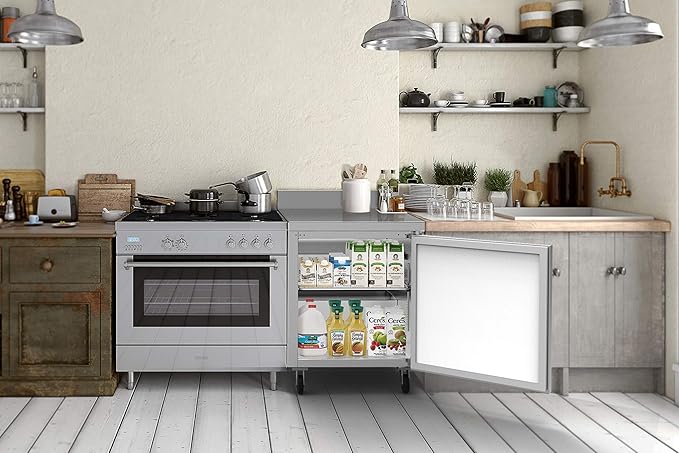 KoolMore 27" Stainless Steel Worktop Commercial Refrigerator with 3 1/2 Backsplash - 6.3 cu.ft, RWT-1D-6C