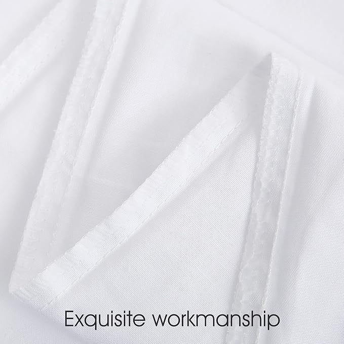 Cotton Pillow Protectors/Cases Standard Size with Zipper 2 Pack White Color,Cooling & Breathable Bed Pillow Protectors Set of 2 Pillow Cases Cover (Standard Size 20" x 26")