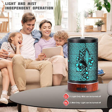 Essential Oils Diffuser,Aromatherapy Diffuser,Birthday Gifts for Women Mom Grandma,Metal Cool Mist Humidifier with 7 Colors Lights Waterless Auto Off Air Diffusers (A-Hummingbird)