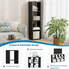 4 Cube Storage Organizer Single Row, Cube Shelf with Heavy-Duty Thick Boards, 13.31