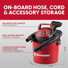 Vacmaster 2.5-Gallon 20V Cordless Wet/Dry Vac - DVOM202P 1101
