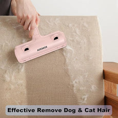 ACE2ACE Pet Hair Removal Tool, Lint Roller Brush for Cats and Dogs, Reusable Self Clean Pet Fur Remover, Pet Hair Remover for Laundry, Carpet, Furniture, Couch, Sofa and Bedding (Pink)