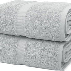 Chakir Turkish Linens, 100% Cotton Premium Quality Turkish Bath Sheets (35''x70'' Large Bath Sheet Towels - Silver Gray)