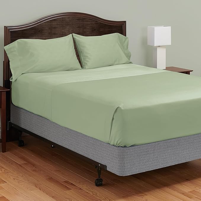 MyPillow Giza Dreams Bed Sheets, 100% Certified Giza Egyptian Cotton, Deep Pocket, Sateen Weave [Twin, Sage]
