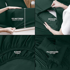 Utopia Bedding Full Bed Sheets Set - 4 Piece Bedding - Brushed Microfiber - Shrinkage and Fade Resistant - Easy Care (Emerald Green)