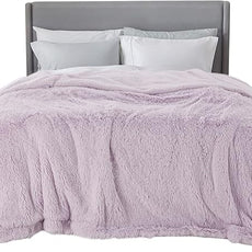 Bedsure GentleSoft Fluffy Lavender Purple King Size Blanket for Bed, Thick Soft Sherpa Faux Fur Fleece Bedding Fuzzy Plush Winter Warm Large King Blanket, Cozy Purple Gifts for Men Women, 108x90