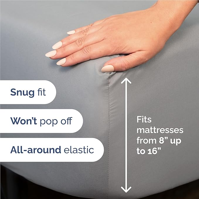 Twin XL Size 3 Piece Sheet Set - Comfy Breathable & Cooling Bed Sheets Set - Hotel Luxury Bedding for Women, Men, Kids, Teens, Boys & Girls - Deep Pockets, Soft, Wrinkle Free - Oeko-Tex - Steel Blue