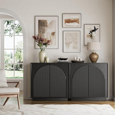 win2win Fluted Sideboard Buffet Cabinet with Storage, 31.5