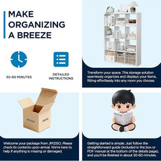 12-Cube Storage Organizer, Wooden Cube Shelf Bookcase with Reinforced Thick Shelves, Heavy-Duty 36.93