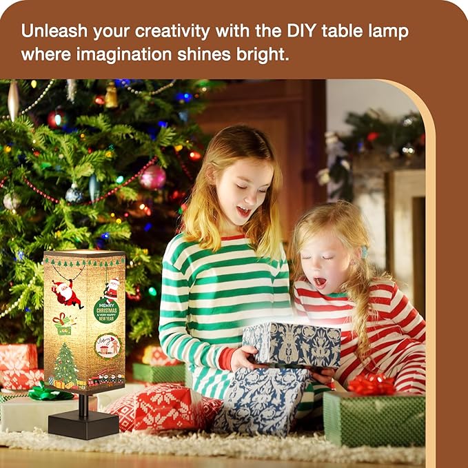 aooshine Black Small Table Lamp - Bedside Lamp for Bedroom, Minimalist Nightstand Light with Black Base