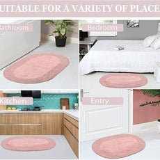 Home Weavers Double Ruffle Collection 100% Cotton Toilet Lid Cover, 18