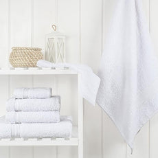 Cotton Paradise 6 Piece Towel Set, 100% Cotton Soft Absorbent Turkish Towels for Bathroom, 2 Bath Towels 2 Hand Towels 2 Washcloths, White Towel Set