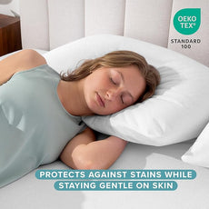 Bare Home Premium Pillow Protectors - Standard Size (2 Pack) - Premium 100% Waterproof & Breathable - Cooling - Vinyl Free Hypoallergenic - 10 Year Warranty (Standard Size, Pack of 2)