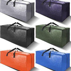 6 Pack Heavy Duty Extra Large Moving Bags W/Backpack Straps - Strong Handles & Zippers, Storage Totes For Space Saving, Fold Flat, Alternative to Box and Bin (40 gal, Multicolor)