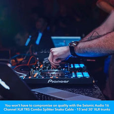 Seismic Audio SARMSS-32x530 Rack Mount 32 Channel XLR TRS Combo Splitter Snake Cable - 5' & 30' XLR trunks