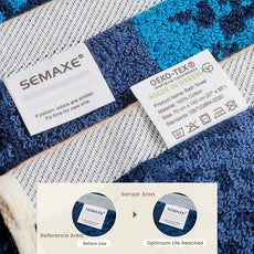 SEMAXE 4-Pack Luxury Bath Towels for Bathroom, 100% Cotton, Soft, Absorbent, and Quick-Drying, 55