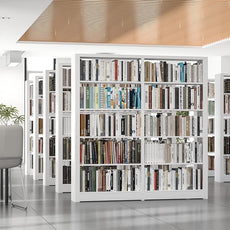 Metal Bookshelf, 5 Tier Bookshelf with Adjustable Shelves, White Bookshelf, Heavy Duty 69” Tall Bookcase, Large Book Case Book Shelf for Bedroom, Living Room, Office, Library