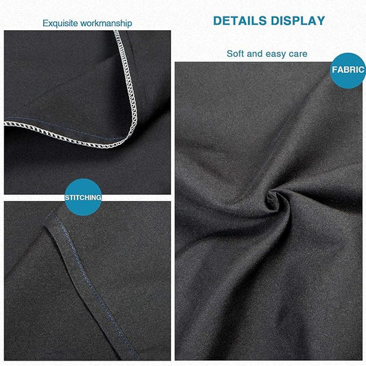 FLXXIE Microfiber Pillow Cases Standard Size, Soft Pillowcases with Envelope Closure, Wrinkle, Stain Resistant Pillow Covers, 20x26, Black