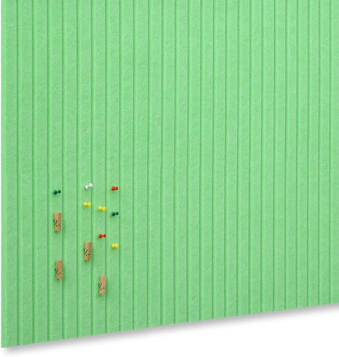 Large Cork Board Alternative-12 Pcs Self-Adhesive Felt Bulletin Board Tiles, Felt Pin Board Cork Board Tiles for Home Office Wall Decor, Tack Board 47"x35" (Green