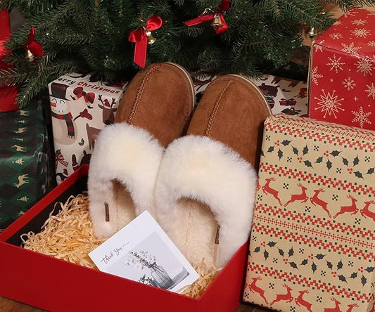 KuaiLu Womens Fluff Dual Memory Foam Slippers Ladies Cozy Arch Support Warm Scuff Slippers Slip on Comfy Winter House Shoes with Non-Slip Indoor Outdoor Hard Sole