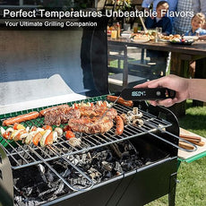 KULUNER The Latest Thermocouple Instant Reading Meat Thermometer Digital,Faster Less Than 0.6 Second Response,IP67 Waterproof Thermometer Suitable for Grilling, Cooking,BBQ Gifts for Men (Black)