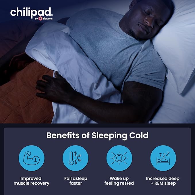 Chilipad Cube Bed Cooling System - Cooling & Heating Mattress Topper, Set Individual Bed Temperature, Cool Sleep Enhancement, Temp Range of 60-115°F, ME Half Queen Bedsize (30"W x 80"L), Model: CP500