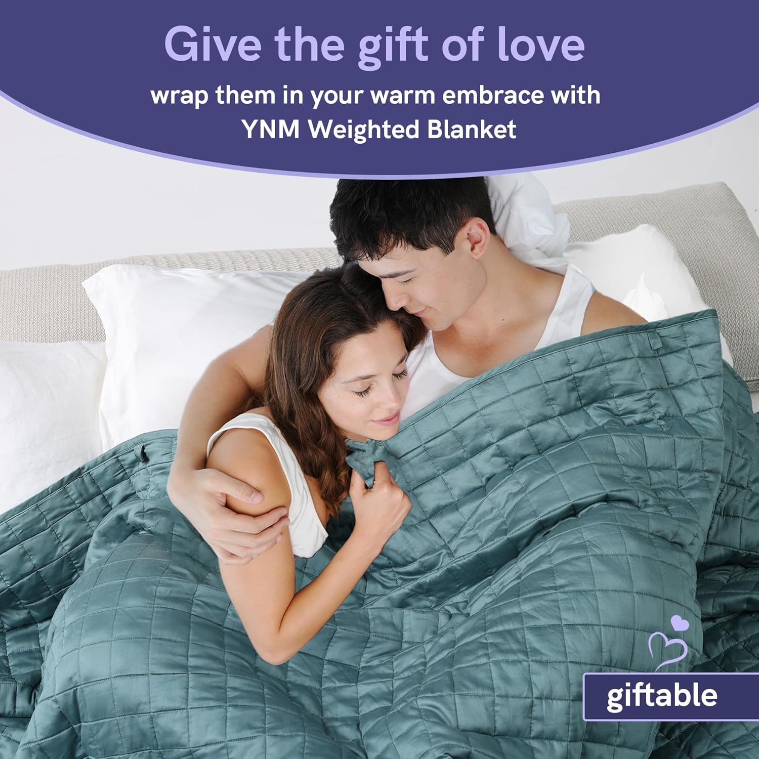 YnM 15lbs Weighted Blanket for Adults, Heavy Bed Throw Blanket with Cooling Glass Beads for All Season Use, Ideal for ~140lbs (48x72 Inches, Twin/Full, Dark Grey)