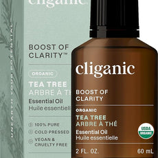 Cliganic Organic Tea Tree Essential Oil - 100% Pure Natural for Aromatherapy Diffuser | Non-GMO Verified (Packaging May Vary)