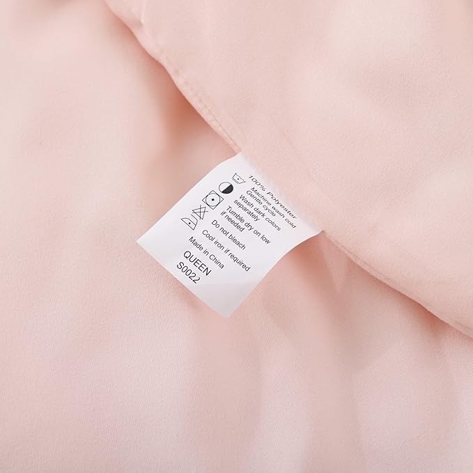 ROSGONIA King Size Comforter Set Blush, 3pcs (1 Boho Grey Comforter & 2 Pillowcases) All Season Bedding Soft Lightweight Bedspread Blanket Quilt