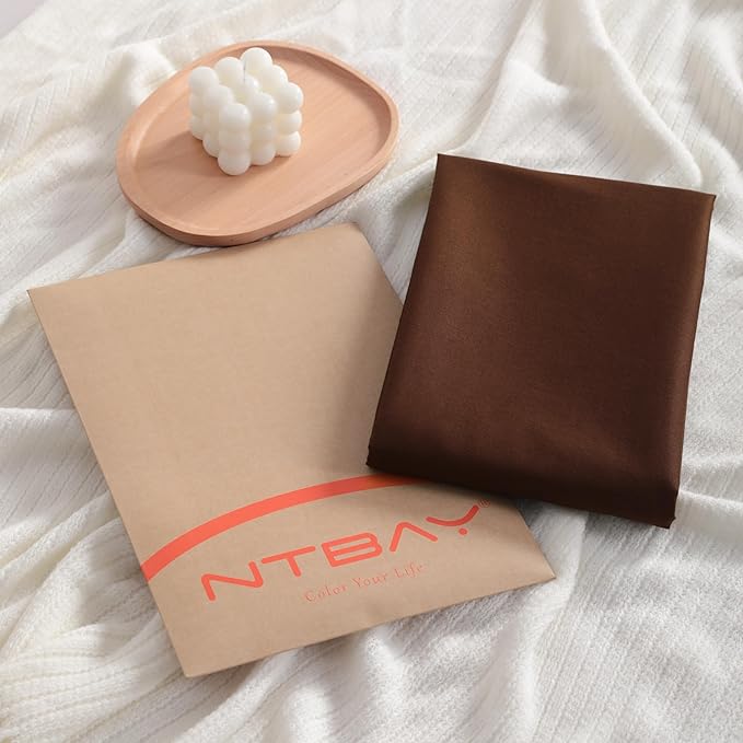 NTBAY Queen Cotton Pillowcases - Envelope Closure 20x30 Pillowcases Set of 2, Breathable and Soft Bed Pillow Cases, Brown