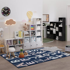 Furinno Luder Shelf Bookcase with 1 Door Storage Cabinet, Blackwood