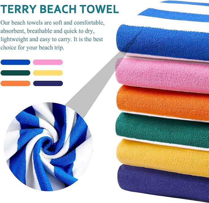 4 Packs Extra Large Bath Towels Striped Beach Towel Set Bathroom Sheets Bulk Oversized Quick Dry Soft Fluffy XL Big Absorbent Microfiber Blanket Turkish Hotel Shower Pool Hot Toallas Grandes