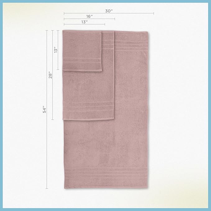 Martex 6-Piece Towel Set – Ultimate Performance – 100% Cotton – 2 Bath Towels – 2 Hand Towels – 2 Wash Cloths – Versatile – Low-Linting – Supersoft & Absorbent Bathroom Set – Easy Care – Crystal Pink