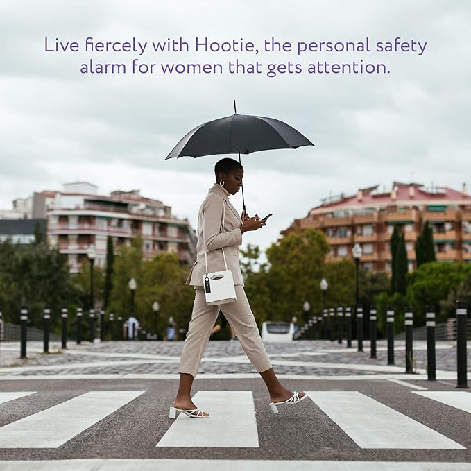 Hootie Personal Safety Alarm, Personal Alarms for Women, Men, & Kids Personal Alarm - Keychain Alarm, Self Defense Alarm, Security Alarm Keychain 130dB Self Defense Siren & Strobe Light - Lavender